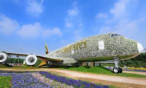    خبر هواپیمای امارات از جنس گل در باغ معجزه دبی