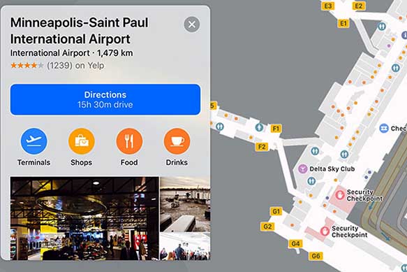    خبر اضافه شدن جزئیات فرودگاه ها به نقشه اپل